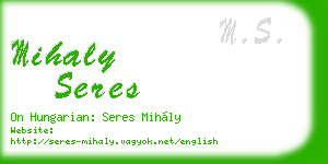 mihaly seres business card